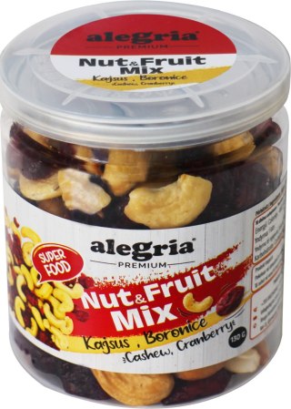 Cocktail Nut & Fruit Mix 130 g vaskete can PET