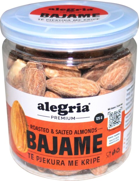 Roasted and salted Almonds 125 g can PET